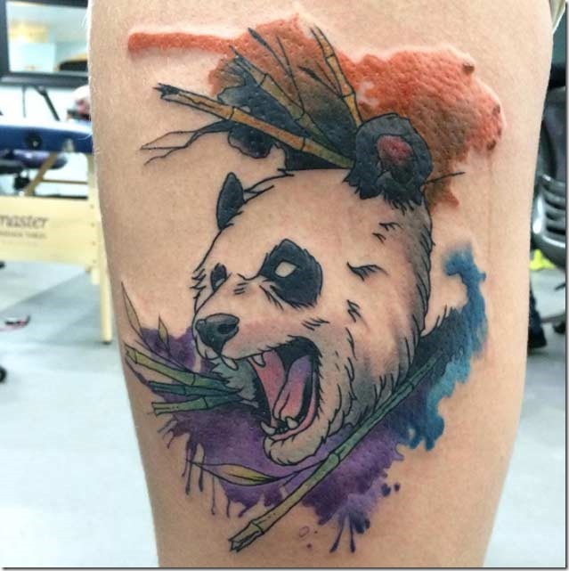 Lovable Plush Panda Tattoo Designs