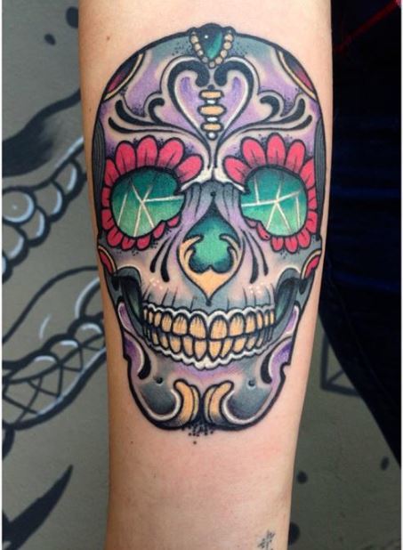 Wonderful Mexican cranium tattoos