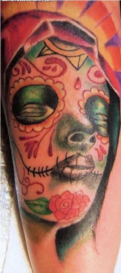 Wonderful Mexican cranium tattoos