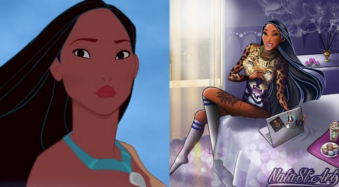What Disney princesses would appear like in a contemporary model