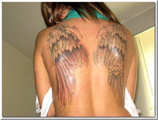 Inventive Angel Wing Tattoos