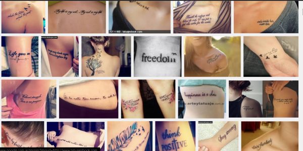 115 Small tattoos with letters and symbols for girls