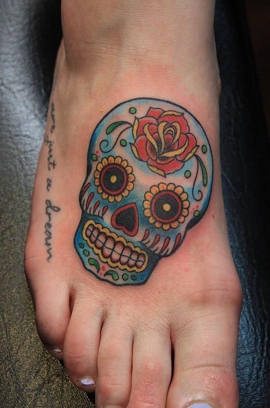 Wonderful Mexican cranium tattoos