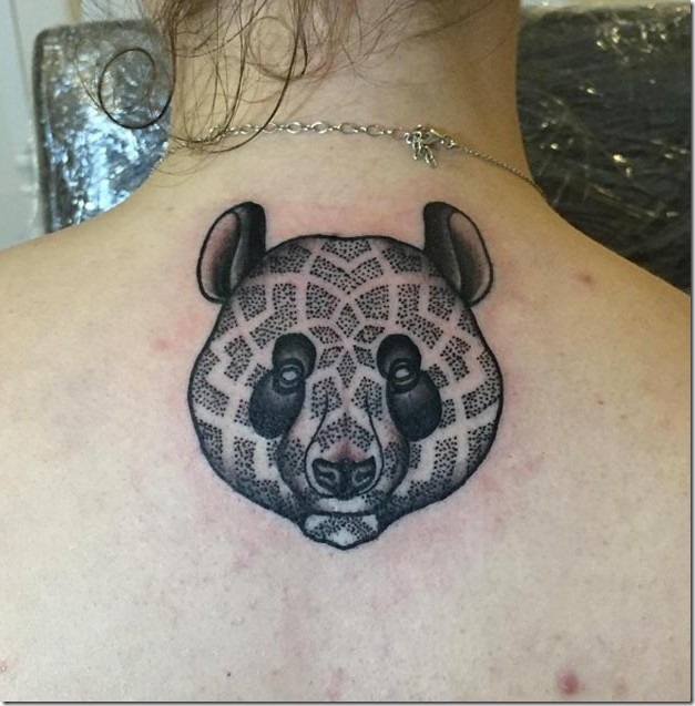 Lovable Plush Panda Tattoo Designs