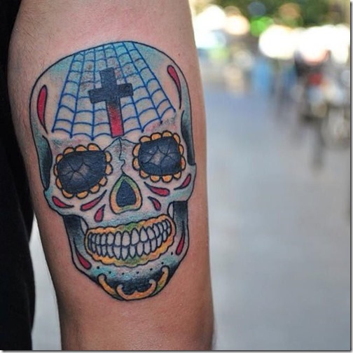 Wonderful Mexican cranium tattoos