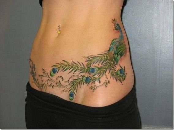 Feminine Tummy Tattoos For Ladies