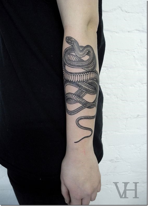 Lovely Exterior Of The Forearm Tattoos