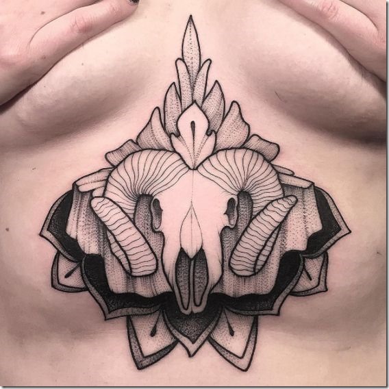 Putting Sternum Tattoo Designs For Ladies