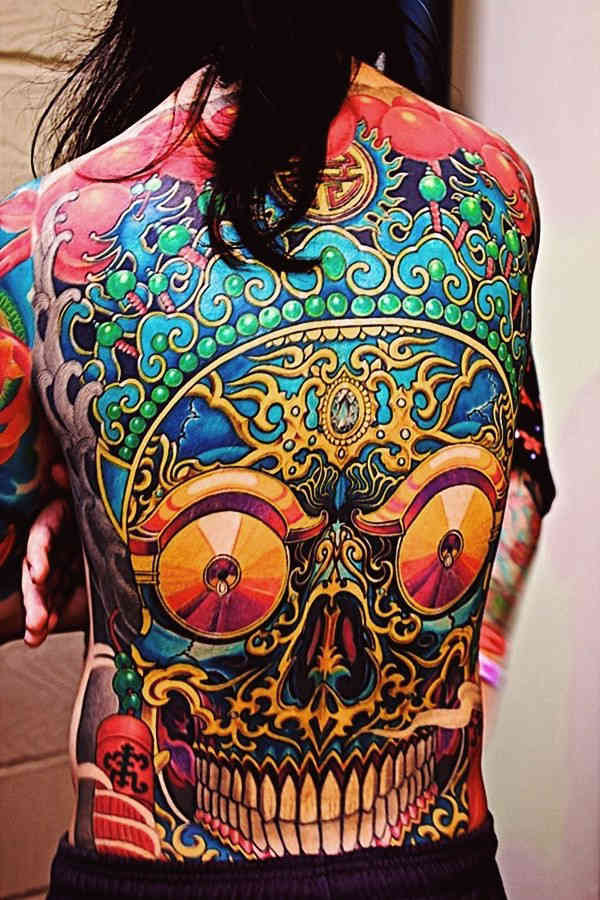 Wonderful Mexican cranium tattoos