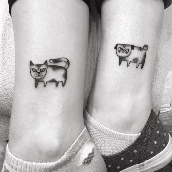 +100 Tattoos for greatest pals with nice designs