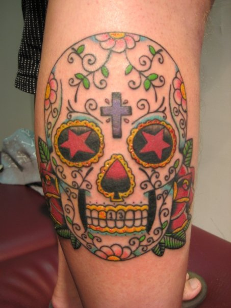 Wonderful Mexican cranium tattoos