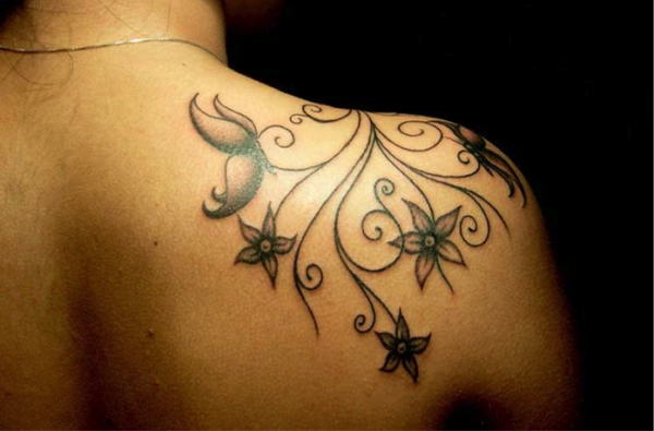 Small and delicate shoulder tattoos for girls