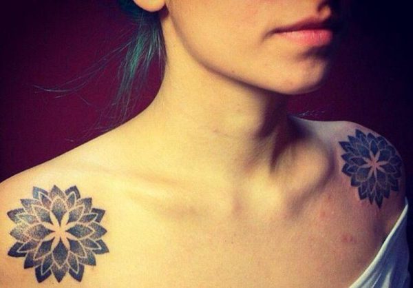 Small and delicate shoulder tattoos for girls