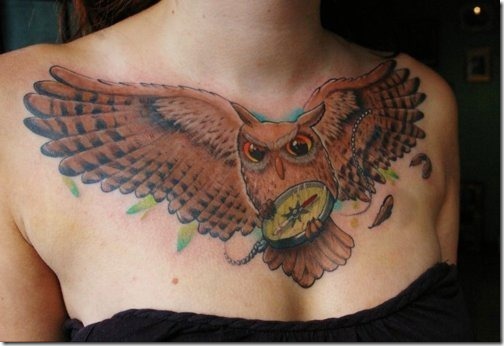 Distinctive Chest Tattoo Designs for Girls