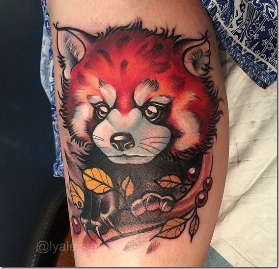 Lovable Plush Panda Tattoo Designs