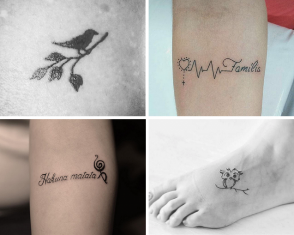 115 Small tattoos with letters and symbols for girls