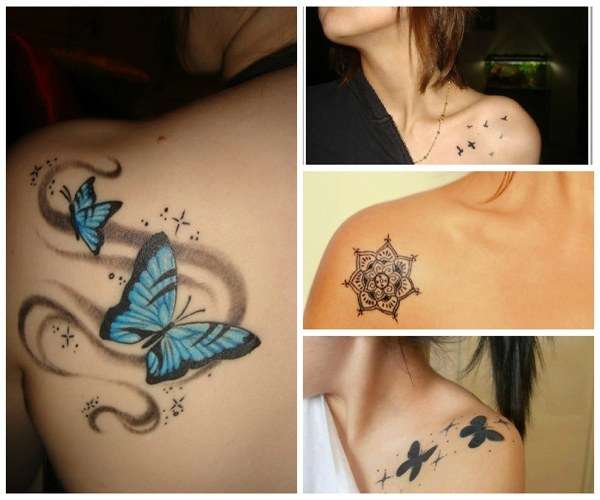 Small and delicate shoulder tattoos for girls