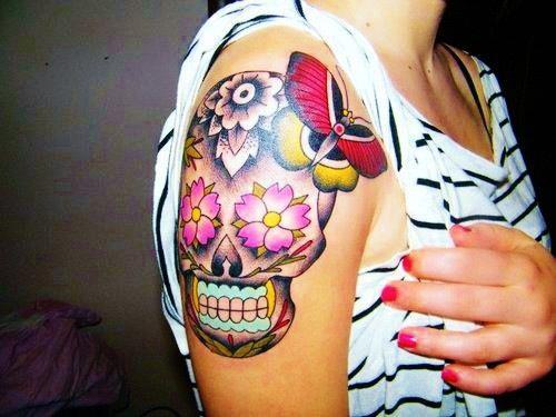 Wonderful Mexican cranium tattoos