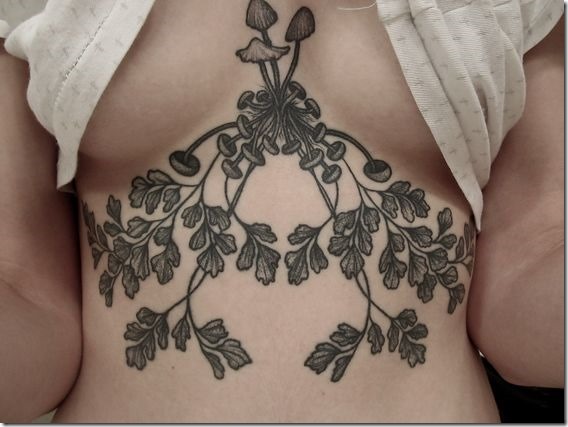 Feminine Tummy Tattoos For Ladies