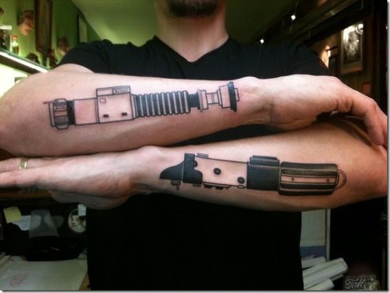 Lovely Exterior Of The Forearm Tattoos