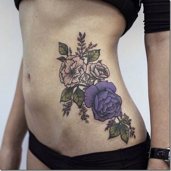 Splendid Bouquet Of Flowers Tattoo Designs