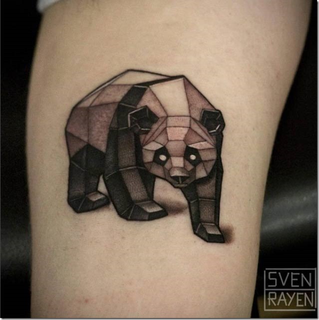 Lovable Plush Panda Tattoo Designs