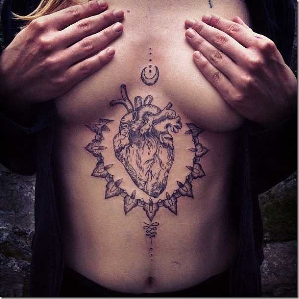 Putting Sternum Tattoo Designs For Ladies