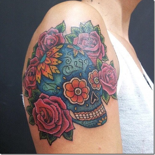 Wonderful Mexican cranium tattoos