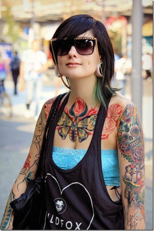 Distinctive Chest Tattoo Designs for Girls