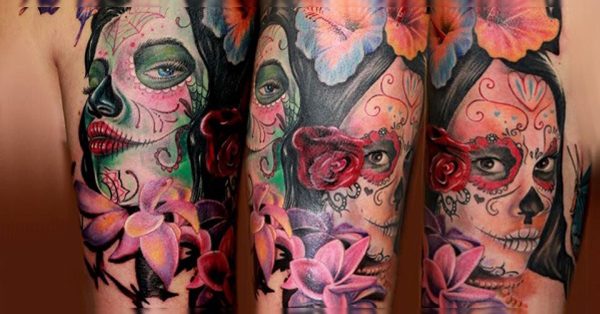 Wonderful Mexican cranium tattoos