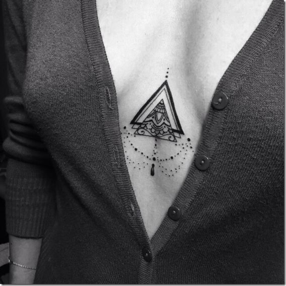 Putting Sternum Tattoo Designs For Ladies