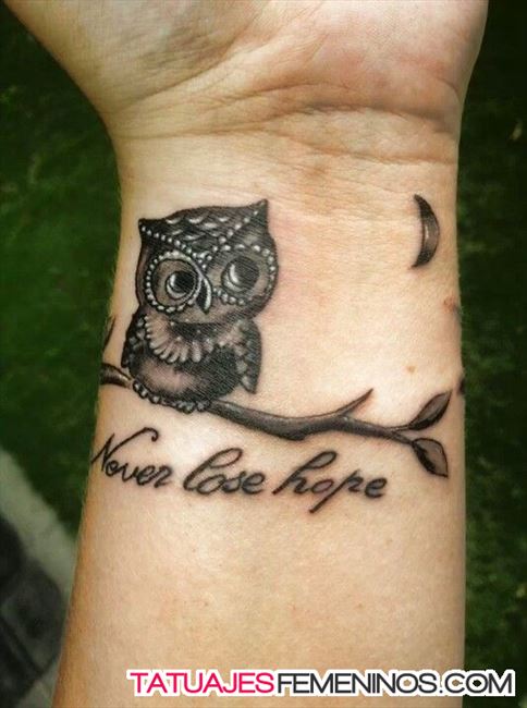 108 Tattoos of owls and fairies for girls