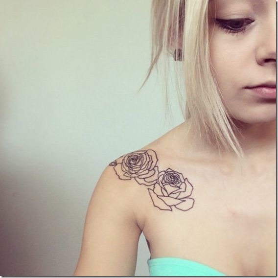 Stylish and Impertinent Clavicle Tattoos for Girls