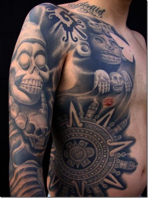 Distinctive Aztec Tattoos For Males