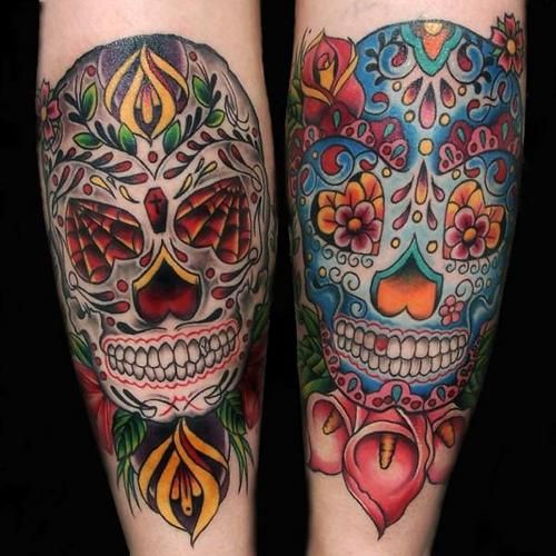 Wonderful Mexican cranium tattoos