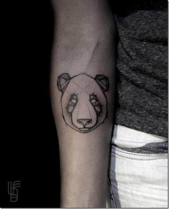 Lovable Plush Panda Tattoo Designs