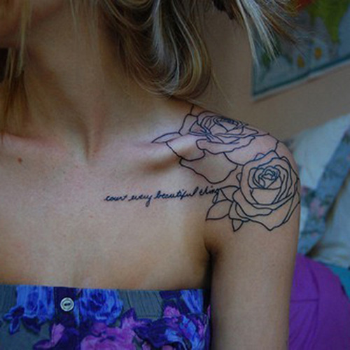 Small and delicate shoulder tattoos for girls