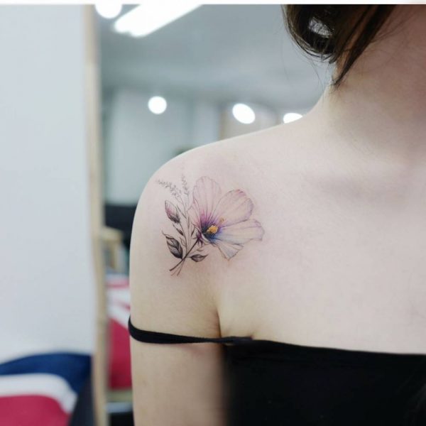 Small and delicate shoulder tattoos for girls