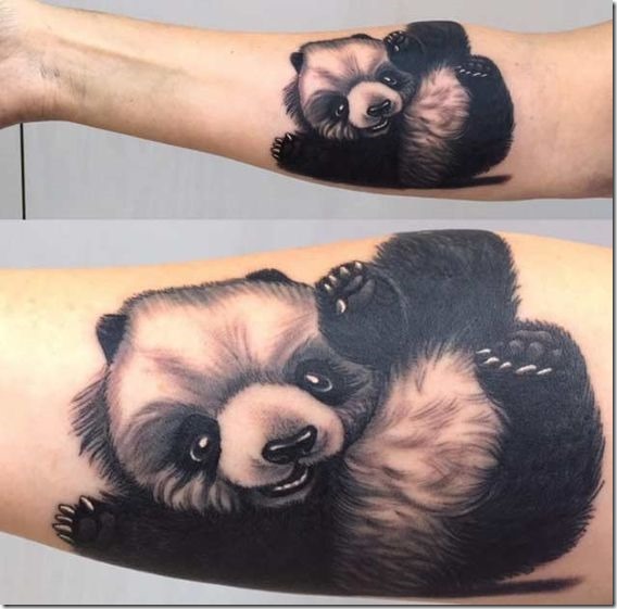 Lovable Plush Panda Tattoo Designs