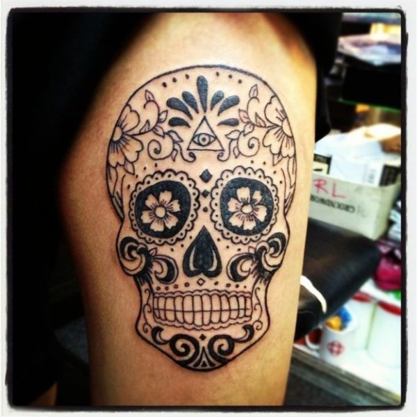 Wonderful Mexican cranium tattoos