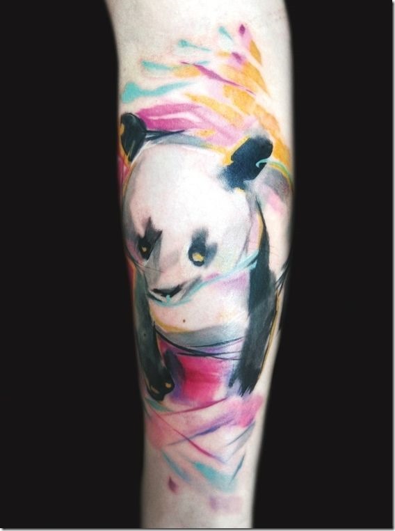 Lovable Plush Panda Tattoo Designs