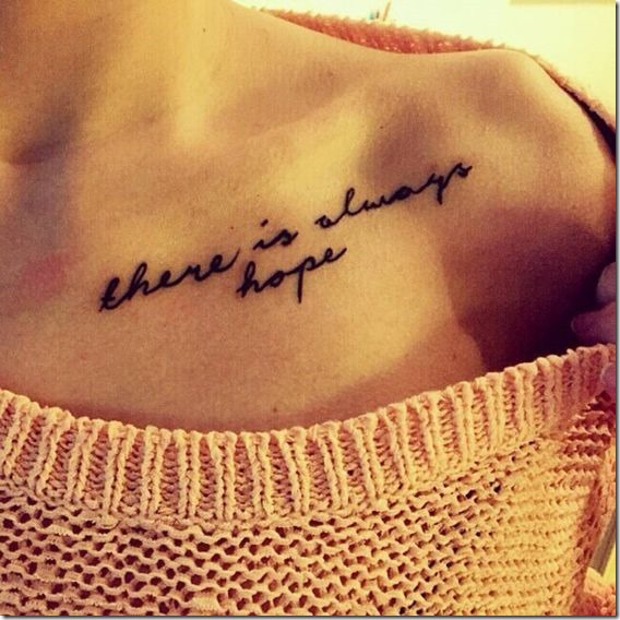 Stylish and Impertinent Clavicle Tattoos for Girls