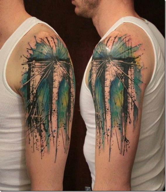 Wonderful Tattoo Design Bridge