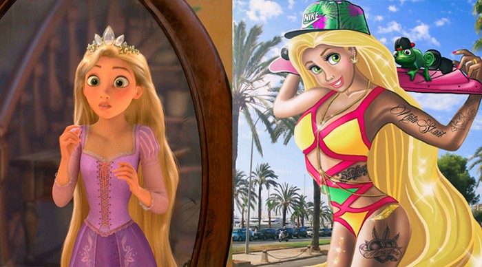 What Disney princesses would appear like in a contemporary model