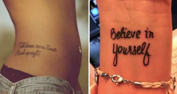 115 Small tattoos with letters and symbols for girls