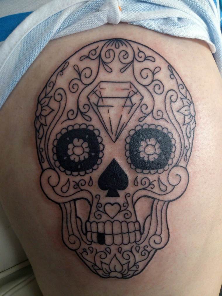 Mexican cranium tattoo: which means, traits
