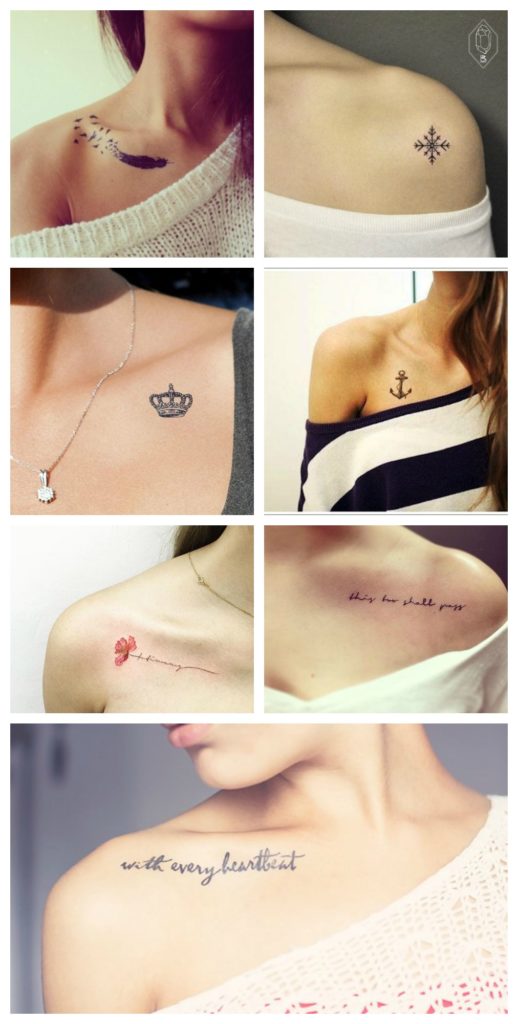 Small and delicate shoulder tattoos for girls