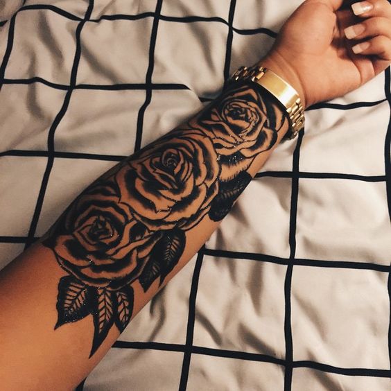 99 Roses tattoos designs for ladies