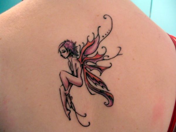 108 Tattoos of owls and fairies for girls