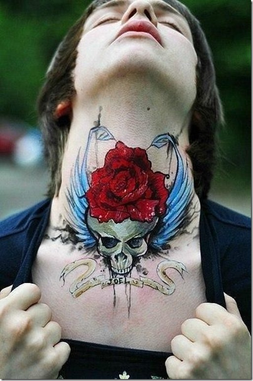 Spectacular Neck Tattoo Designs